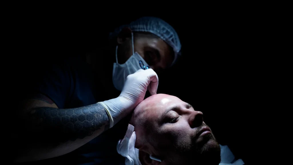 Haartransplantation mit Rasur